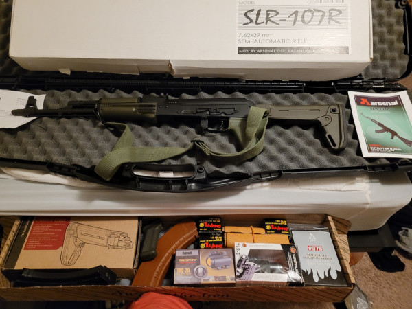 Arsenal (Bulgaria) SLR107R AK 7.62x39 w Magpul Zhukov folding stock » upgrades (incl red dot), walnut furniture set, accessories, and more | Draco, AK47,