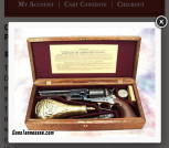 Colt 1861 Revovler Traditional wooden display Boex 